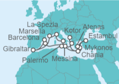 Itinerario del Crucero Lo mejor del Mediterráneo - Princess Cruises
