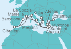 Itinerario del Crucero Estambul desde Barcelona - Princess Cruises