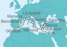 Itinerario del Crucero Estambul desde Barcelona - Princess Cruises