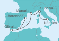 Itinerario del Crucero Francia e Italia desde Barcelona - Princess Cruises