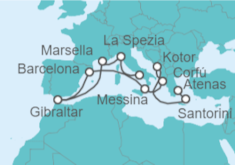 Itinerario del Crucero Gran Mediterráneo - Princess Cruises