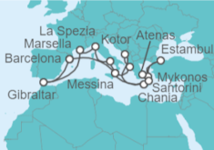 Itinerario del Crucero Gran Mediterráneo - Princess Cruises