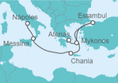 Itinerario del Crucero Islas Griegas y Turquía - Princess Cruises