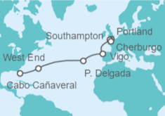Itinerario del Crucero Francia, España, Portugal - Princess Cruises