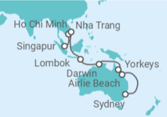 Itinerario del Crucero Asia y Australia - Princess Cruises