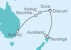 Itinerario del Crucero Nueva Caledonia, Fiji, Nueva Zelanda - Princess Cruises