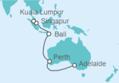 Itinerario del Crucero Malasia, Indonesia, Australia - Princess Cruises
