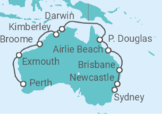 Itinerario del Crucero Desde Sydney (Australia) a Perth (Fremantle) Australia - Princess Cruises