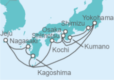 Itinerario del Crucero Viaje Completo a Japón desde Madrid - Princess Cruises