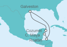 Itinerario del Crucero Caribe Occidental con México - Princess Cruises