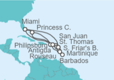 Itinerario del Crucero Vacaciones en el Caribe - Princess Cruises