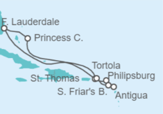 Itinerario del Crucero Islas Vírgenes - EEUU, Saint Maarten, Antigua Y Barbuda, Islas Vírgenes - Reino Unido - Princess Cruises