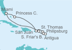 Itinerario del Crucero Vacaciones en el Caribe Oriental con San Cristóbal - Princess Cruises