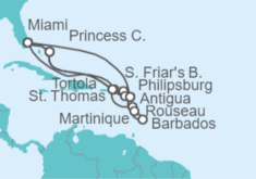 Itinerario del Crucero Explorador Caribeño - Princess Cruises