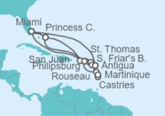 Itinerario del Crucero Explorador del Caribe - Princess Cruises