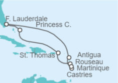 Itinerario del Crucero Islas Vírgenes - EEUU, Santa Lucía, Martinica, Antigua Y Barbuda - Princess Cruises