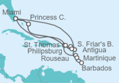 Itinerario del Crucero Explorador Caribeño - Princess Cruises