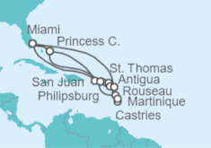 Itinerario del Crucero Explorador del Caribe - Princess Cruises