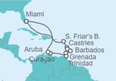 Itinerario del Crucero Círculo Caribe - Princess Cruises