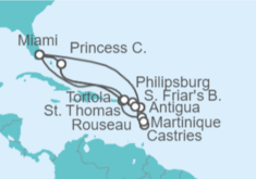 Itinerario del Crucero Islas Vírgenes - EEUU, Santa Lucía, Martinica, Antigua Y Barbuda, Estados Unidos (EE.UU.), Saint ... - Princess Cruises