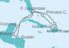 Itinerario del Crucero México, Belice, Honduras, Estados Unidos (EE.UU.), Bahamas - Princess Cruises