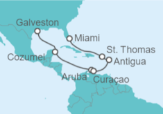 Itinerario del Crucero Caribeño - Princess Cruises