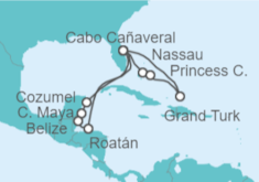 Itinerario del Crucero Vacaciones de aventura en el Caribe - Princess Cruises