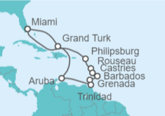 Itinerario del Crucero Saint Maarten, Santa Lucía, Barbados, Trinidad Y Tobago, Aruba, Bahamas - Princess Cruises