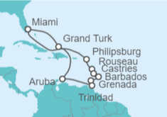 Itinerario del Crucero Círculo Caribeño - Princess Cruises