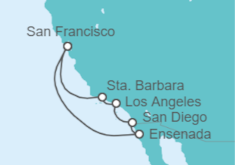 Itinerario del Crucero Costa de California - Princess Cruises