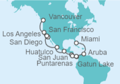 Itinerario del Crucero Desde Vancouver (Canadá) a Fort Lauderdale (Miami) - Princess Cruises