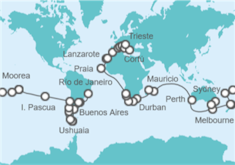 Itinerario del Crucero Tramo de Vuelta al mundo. De Río de Janeiro a Trieste - Costa Cruceros