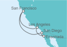 Itinerario del Crucero Costa Clásica de California - Princess Cruises