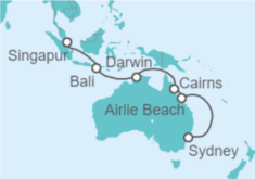 Itinerario del Crucero Australia e Indonesia - Celebrity Cruises