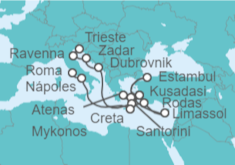 Itinerario del Crucero Adriático, Islas Griegas, Estambul y Tierra Santa - Princess Cruises