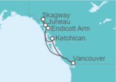 Itinerario del Crucero Alaska - Pasaje Interior - Princess Cruises
