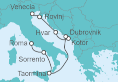 Itinerario del Crucero Desde Venecia (Italia) a Civitavecchia (Roma) - WindStar Cruises