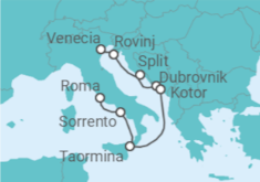 Itinerario del Crucero Croacia, Montenegro, Italia - WindStar Cruises
