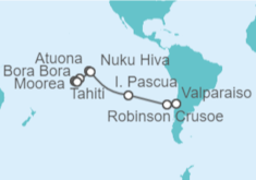 Itinerario del Crucero Desde Valparaíso (Chile) a Papeete (Polinesia Francesa) - Silversea