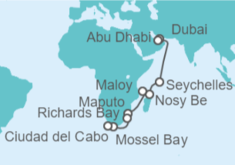 Itinerario del Crucero Emiratos Árabes, Seychelles, Madagascar, Mozambique, Sudáfrica - Regent Seven Seas