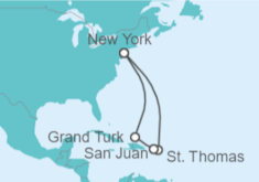 Itinerario del Crucero Islas Vírgenes desde Nueva York - Carnival Cruise Line