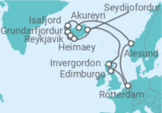 Itinerario del Crucero Noruega, Islandia, Reino Unido - Holland America Line