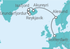 Itinerario del Crucero Noruega, Islandia - Holland America Line