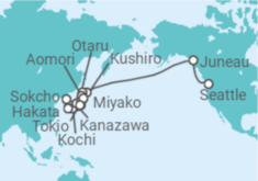 Itinerario del Crucero Desde Seattle (Washington) a Yokohama (Japón) - Holland America Line