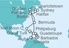 Itinerario del Crucero Desde Quebec (Canadá) a Boston (EEUU) - Holland America Line