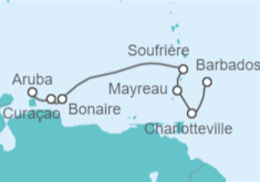 Itinerario del Crucero Curaçao - WindStar Cruises