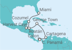 Itinerario del Crucero México, Honduras, Islas Caimán, Colombia, Panamá - NCL Norwegian Cruise Line