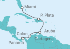 Itinerario del Crucero Aruba, Colombia, Panamá - NCL Norwegian Cruise Line