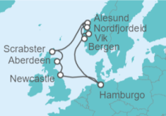 Itinerario del Crucero Noruega - AIDA
