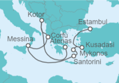 Itinerario del Crucero Adriático, Grecia y Turquía - Princess Cruises